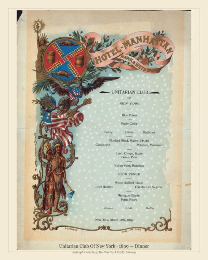 Unitarian Club Of New York · 1899 — Dinner