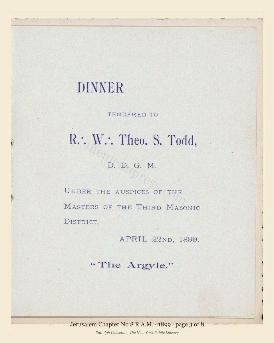 Vintage menu — page 3 of 8