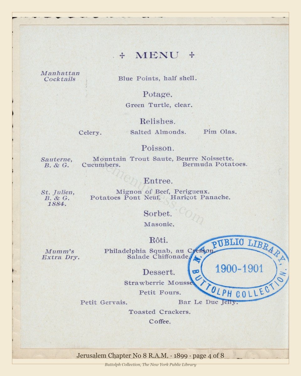 Vintage menu — page 4 of 8