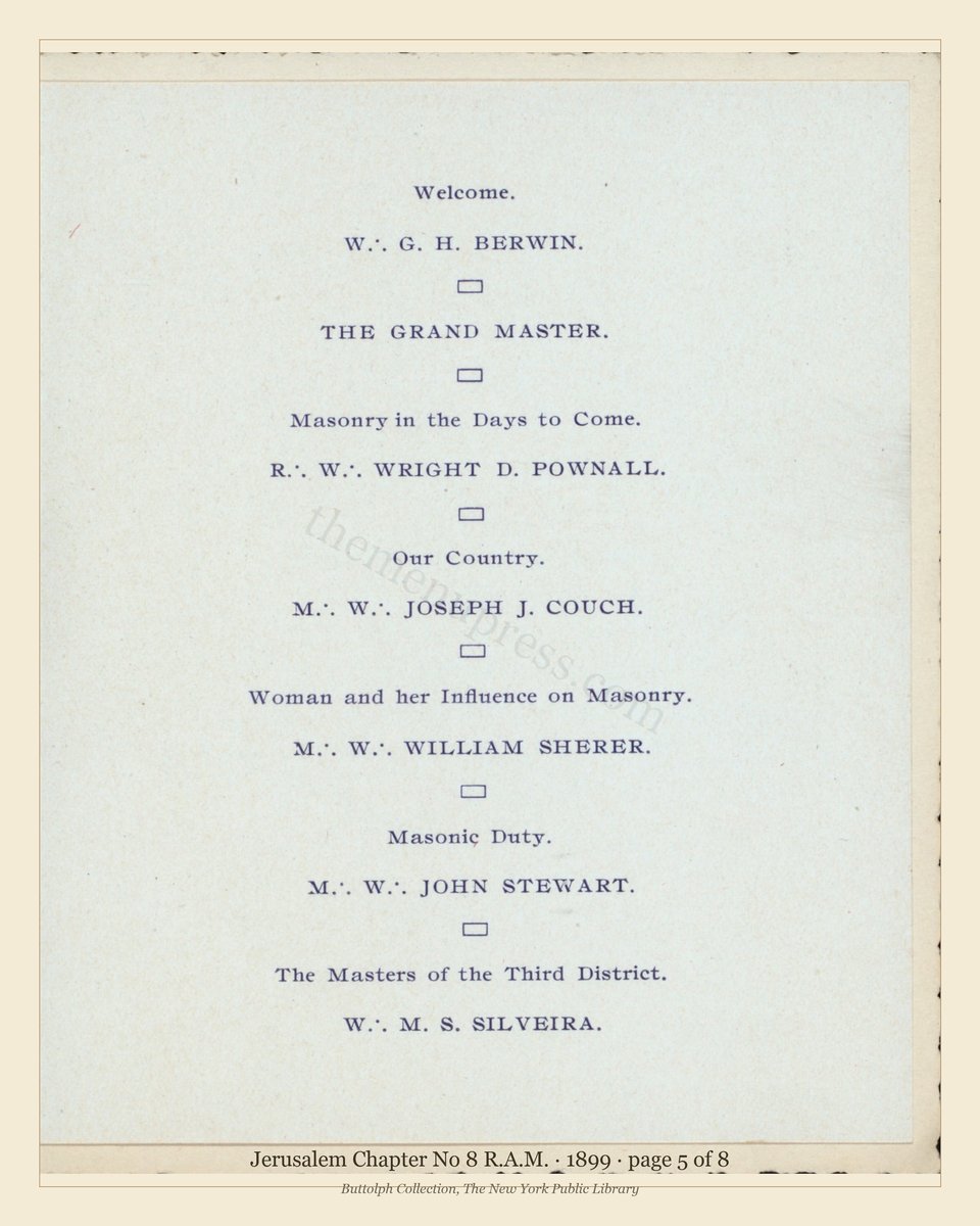 Vintage menu — page 5 of 8