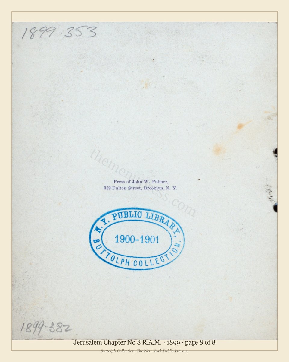 Vintage menu — page 8 of 8
