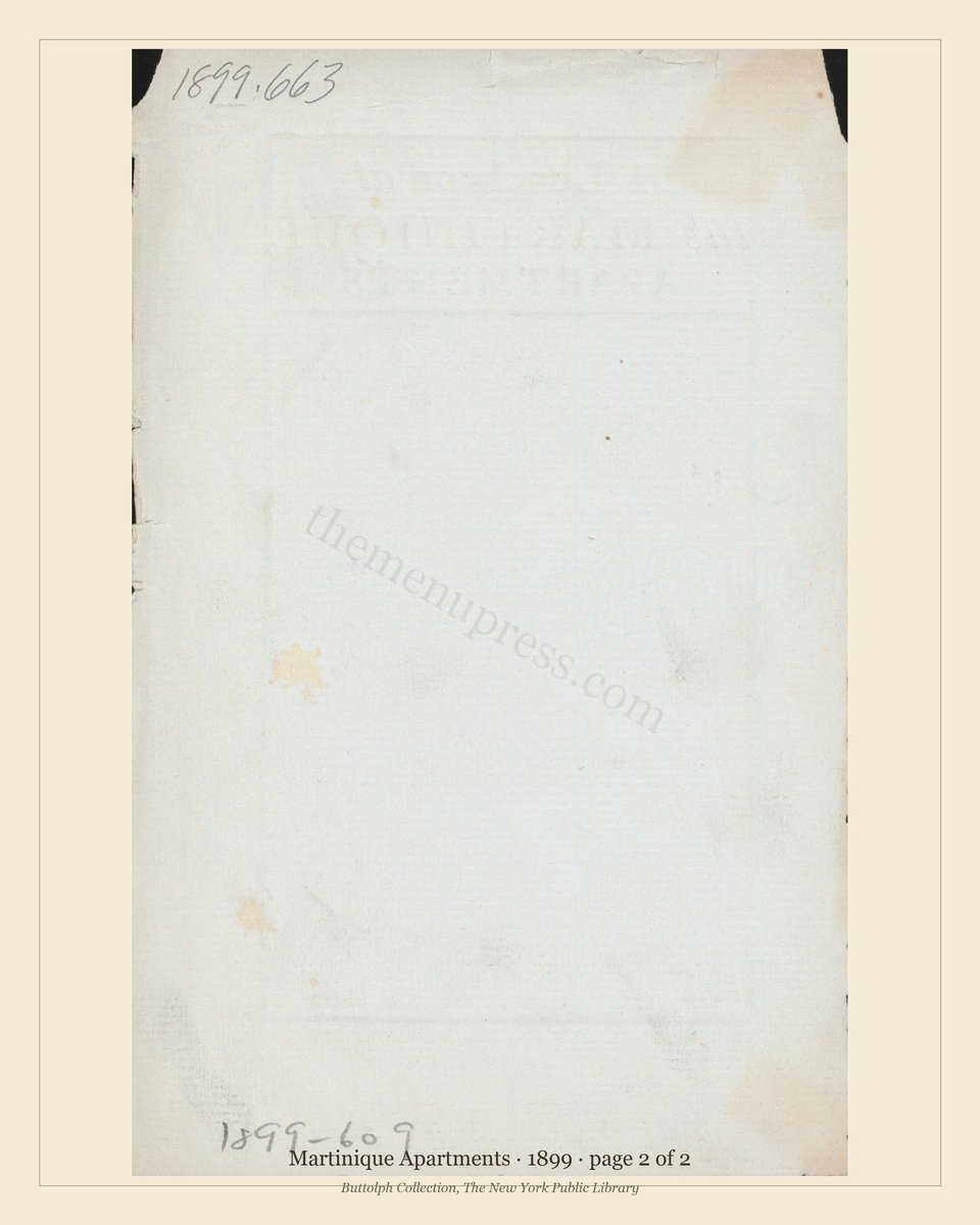 Vintage menu — page 2 of 2