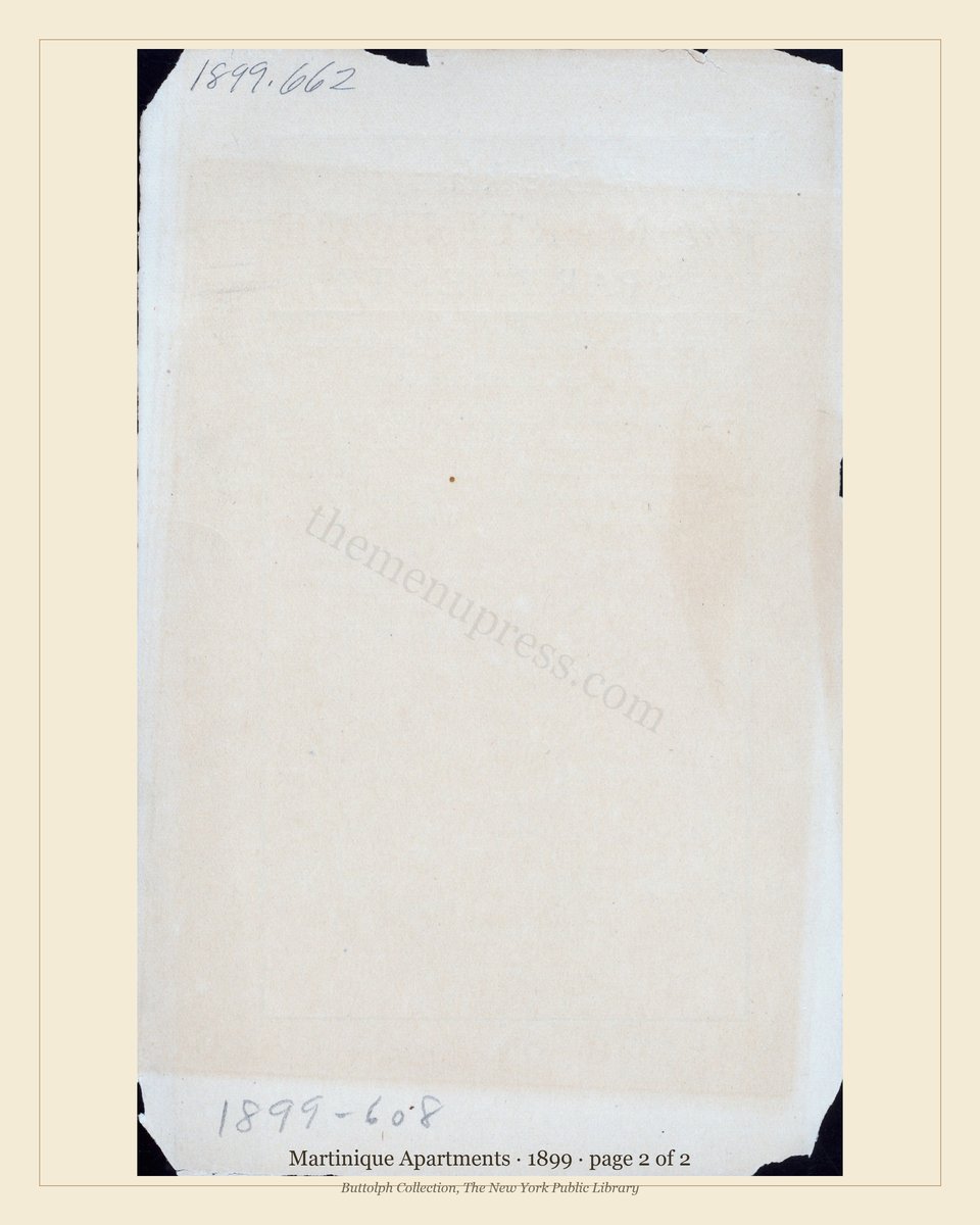 Vintage menu — page 2 of 2