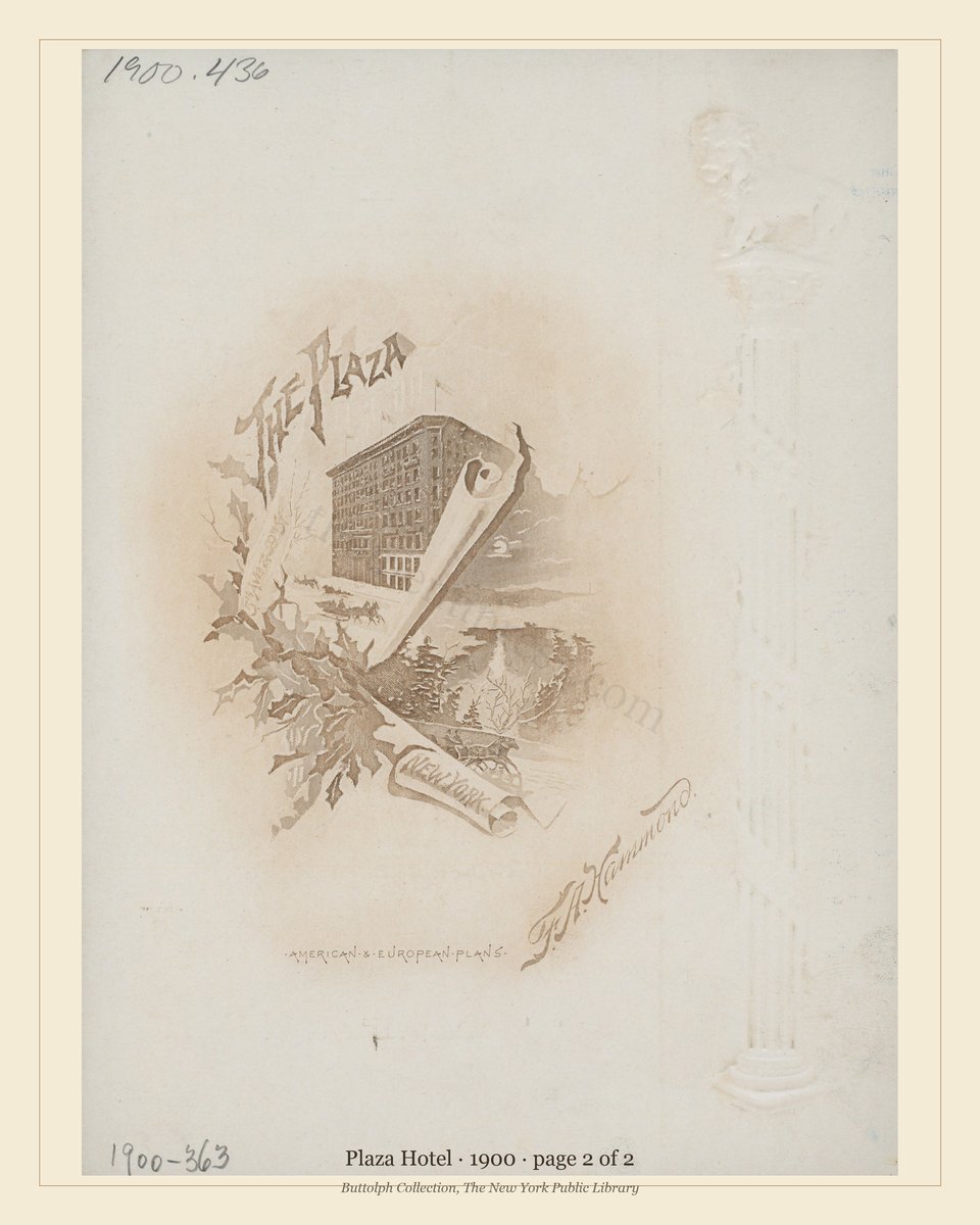 Vintage menu — page 2 of 2