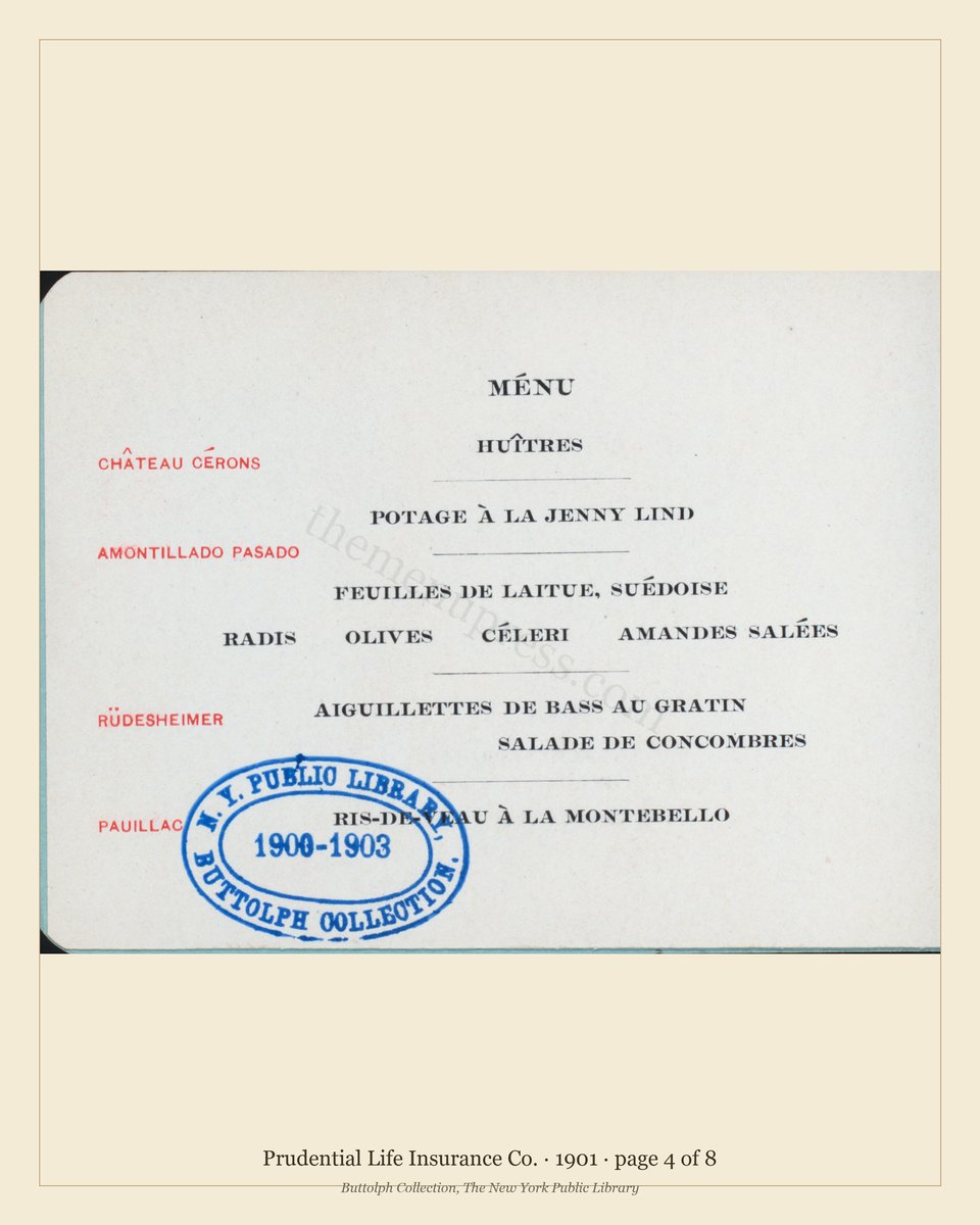 Vintage menu — page 4 of 8