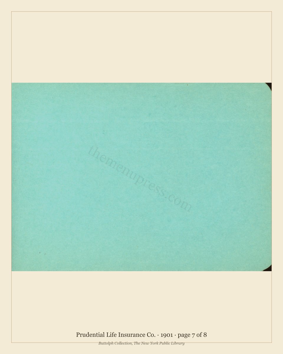 Vintage menu — page 7 of 8