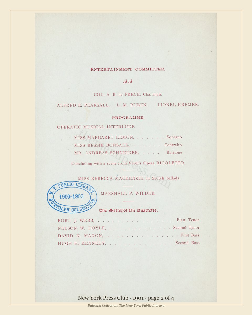 Vintage menu — page 2 of 4