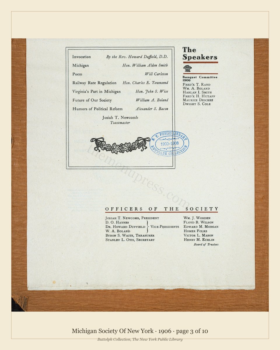 Vintage menu — page 3 of 10