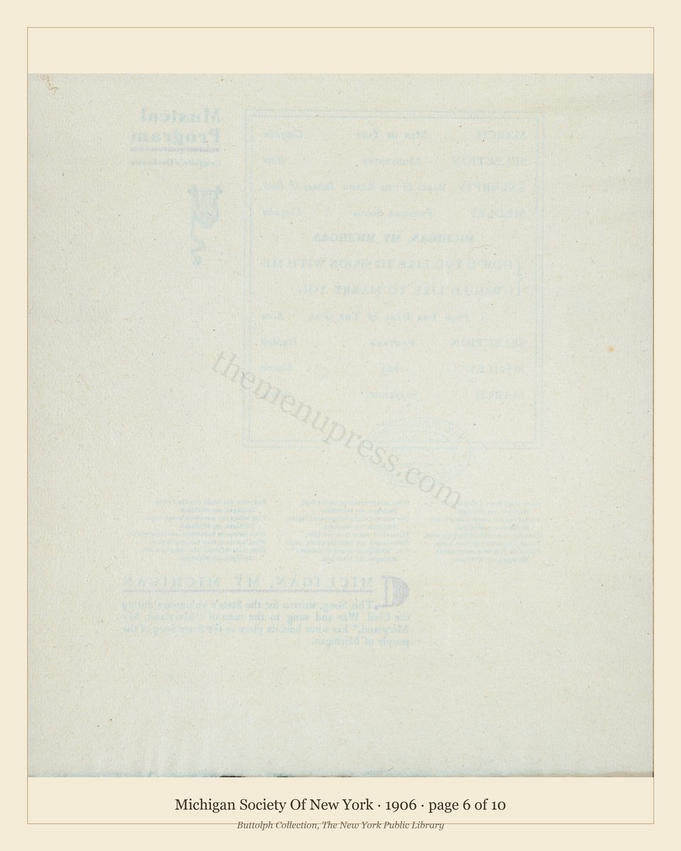 Vintage menu — page 6 of 10