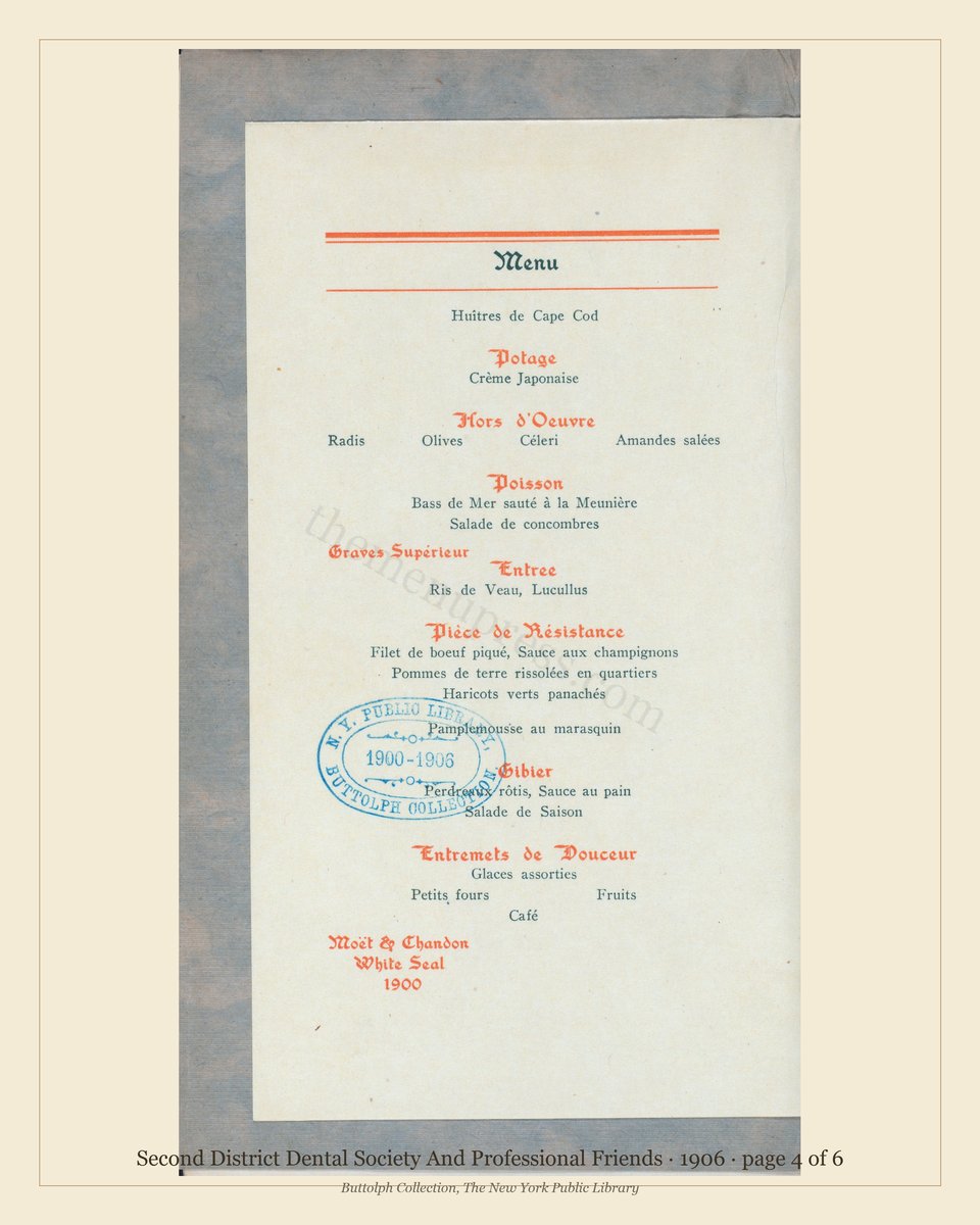 Vintage menu — page 4 of 6