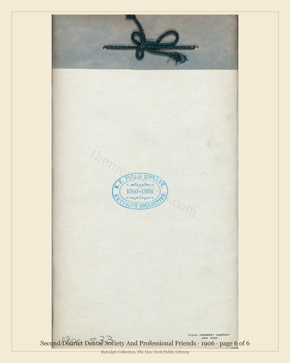 Vintage menu — page 6 of 6