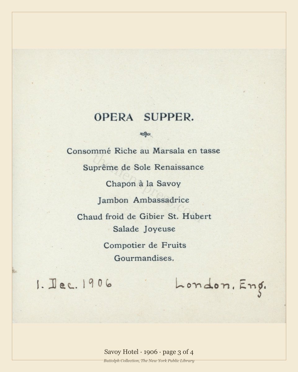 Vintage menu — page 3 of 4