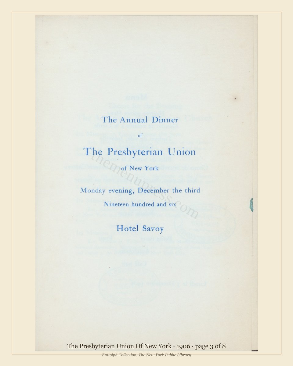 Vintage menu — page 3 of 8