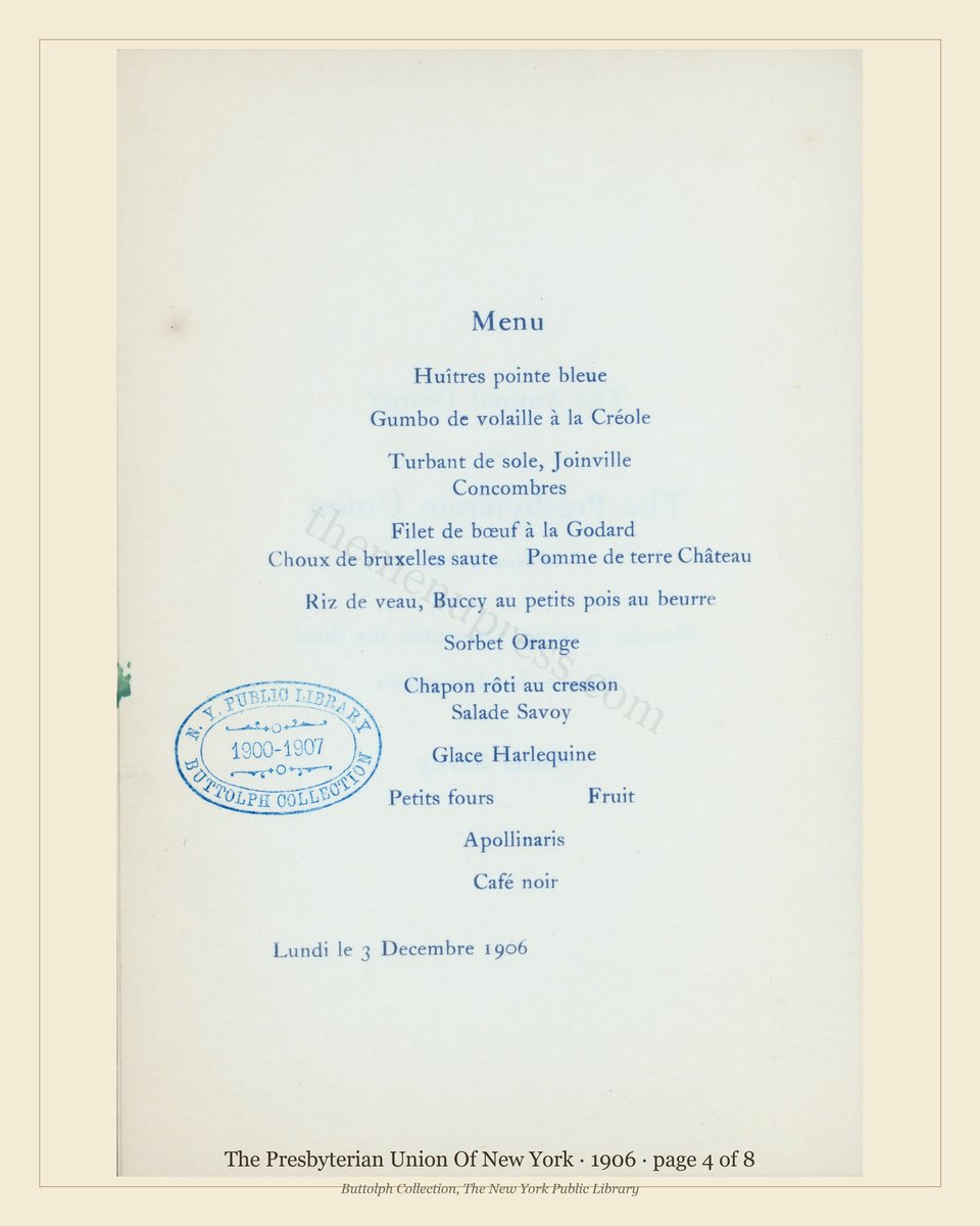 Vintage menu — page 4 of 8