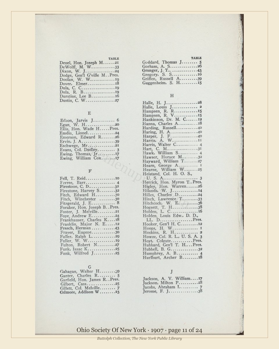 Vintage menu — page 11 of 11