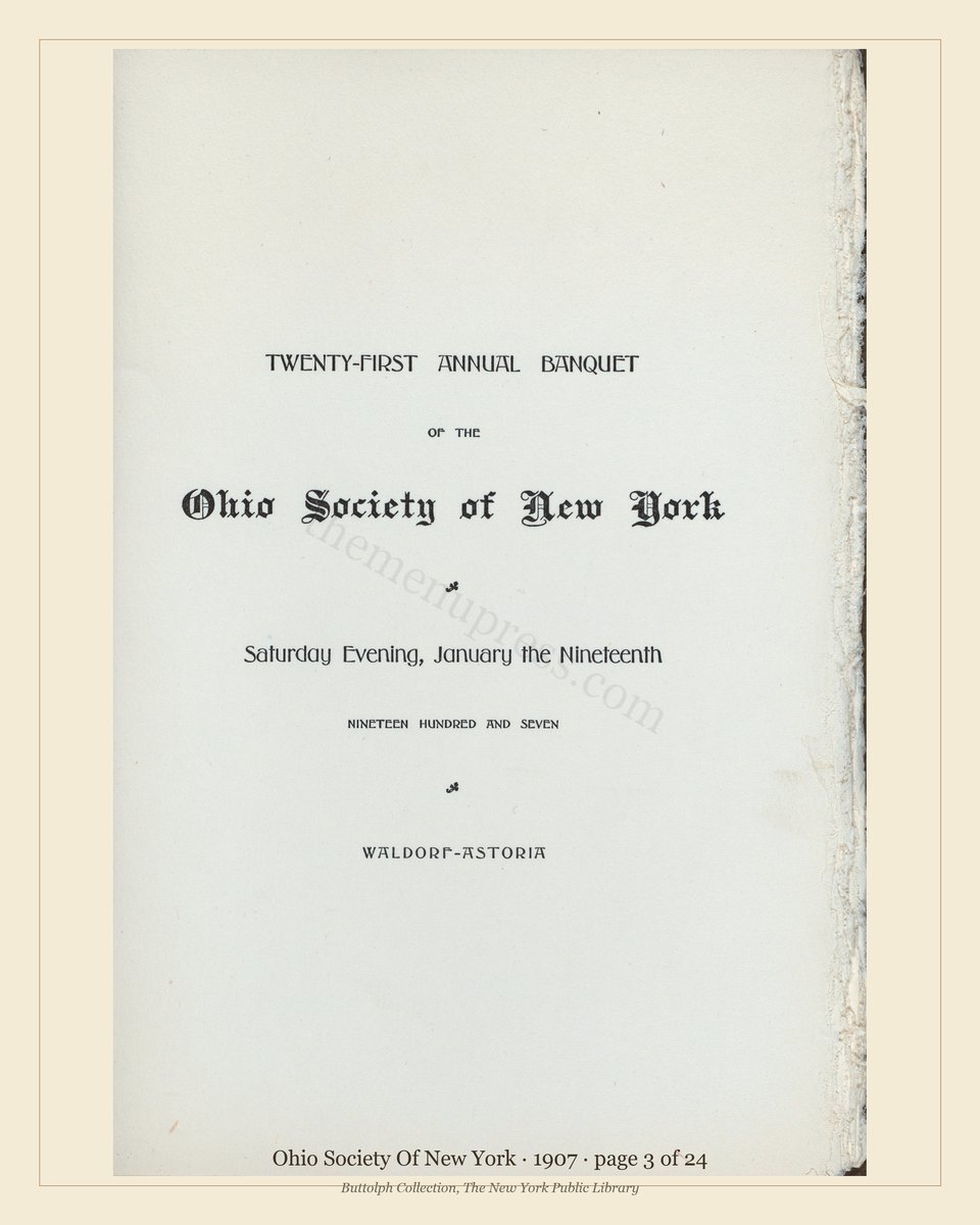 Vintage menu — page 3 of 11