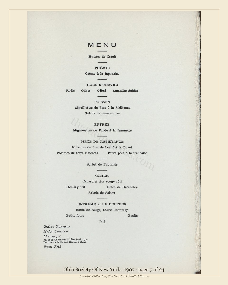 Vintage menu — page 7 of 11