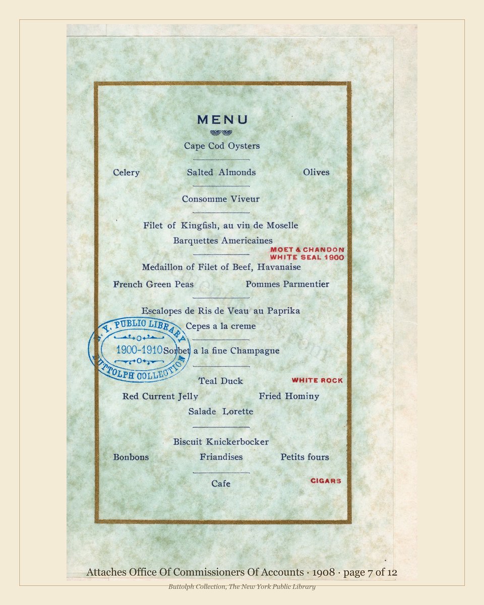 Vintage menu — page 7 of 12