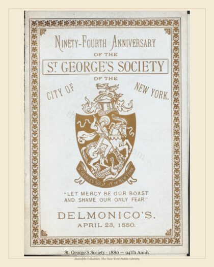 St. George'S Society · 1880 — 94Th Anniv
