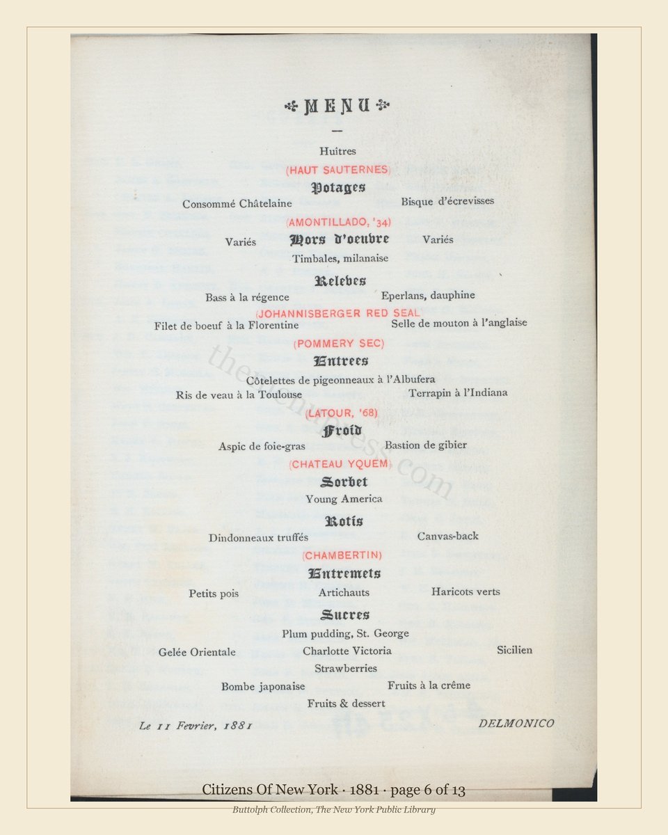 Vintage menu — page 6 of 13