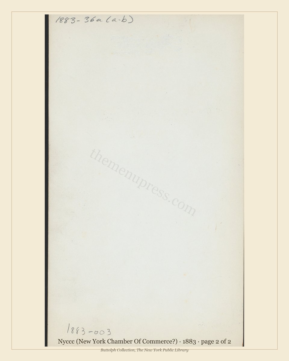 Vintage menu — page 2 of 2