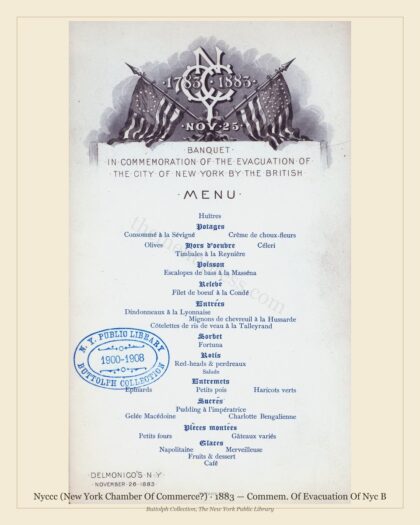 Nyccc (New York Chamber Of Commerce?) · 1883 — Commem. Of Evacuation Of Nyc B
