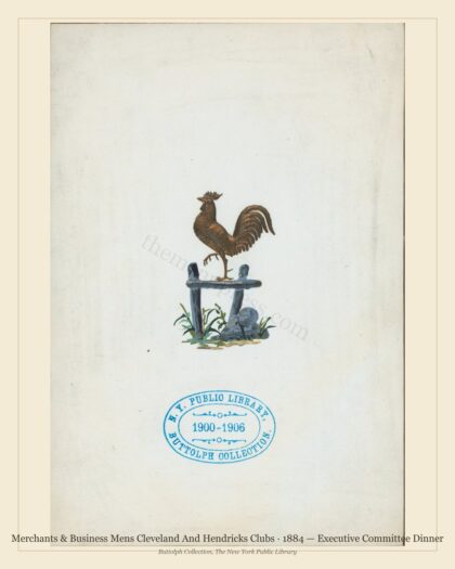 Merchants & Business Mens Cleveland And Hendricks Clubs · 1884 — Executive Committee Dinner