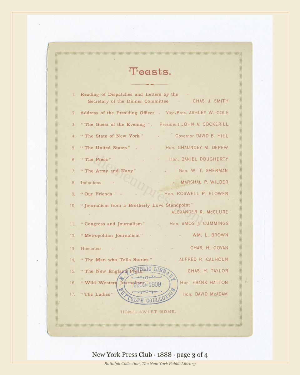 Vintage menu — page 3 of 4