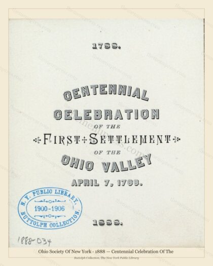 Vintage menu preview — 1888 Vintage Banquet Menu — Ohio Society of New York, Manhattan Gilded Age Banqu