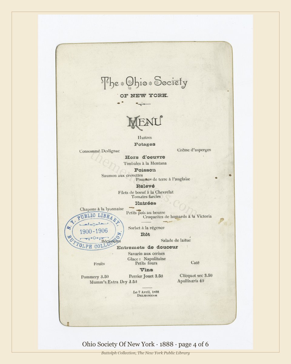 Vintage menu — page 4 of 6