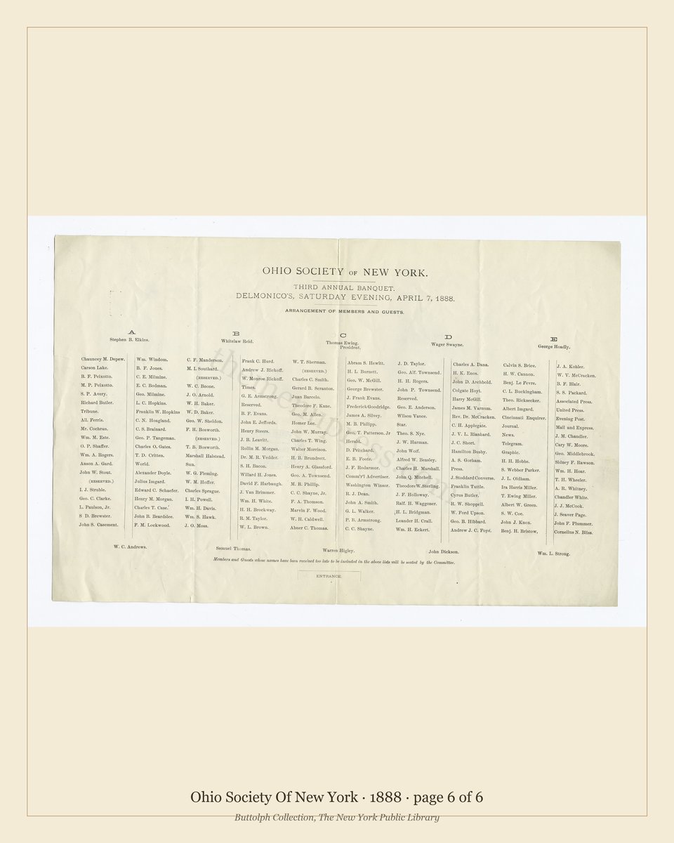 Vintage menu — page 6 of 6