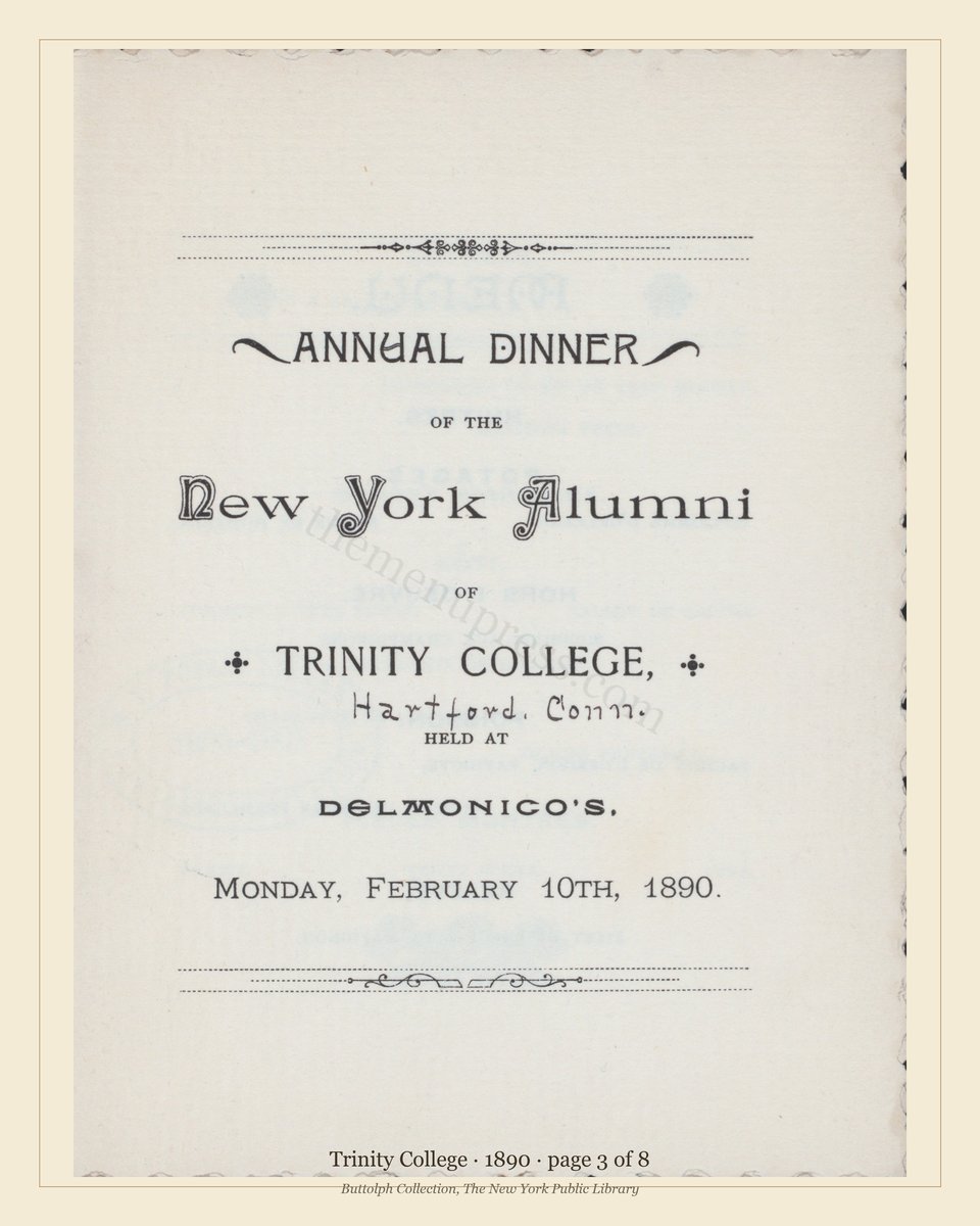 Vintage menu — page 3 of 8