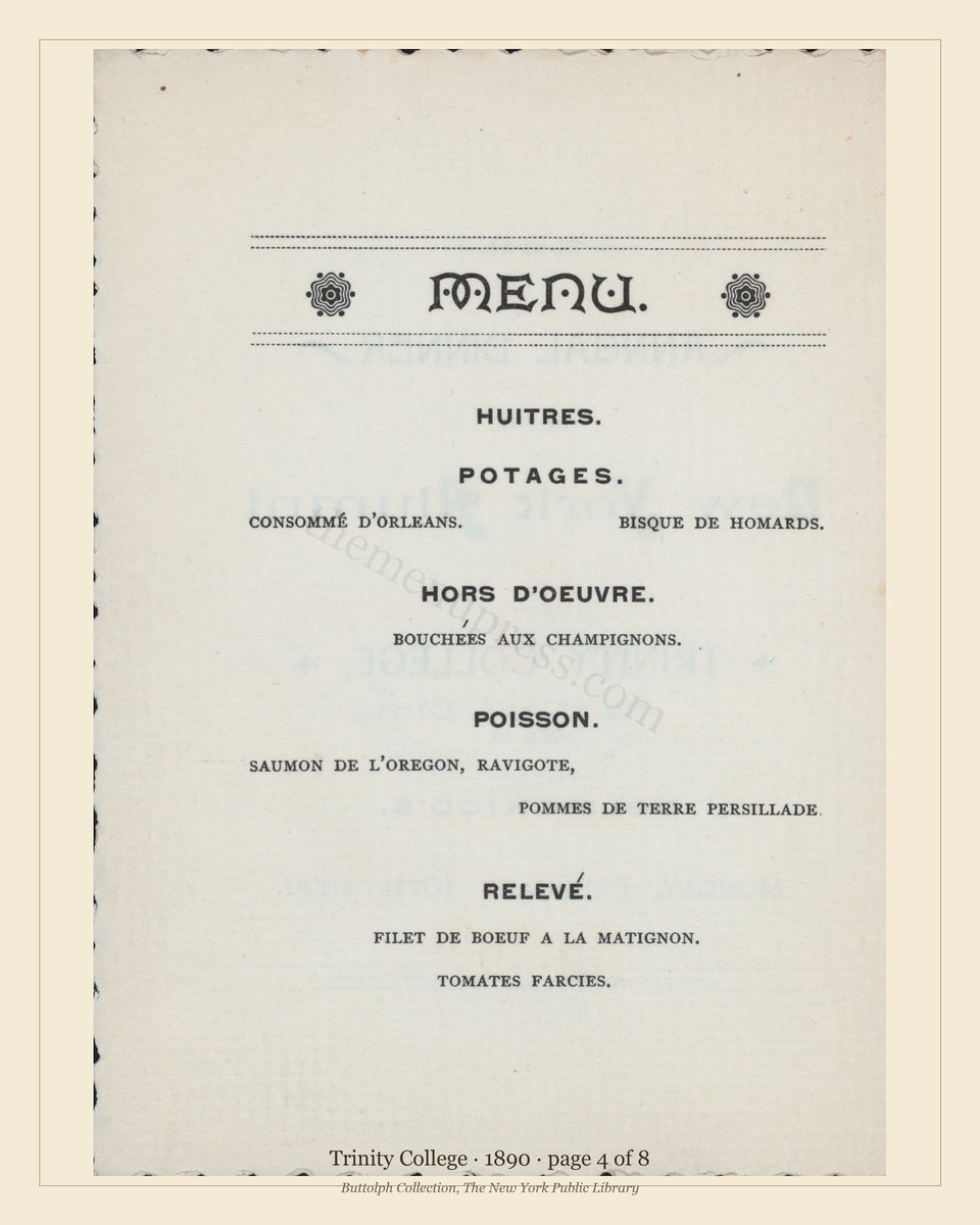 Vintage menu — page 4 of 8