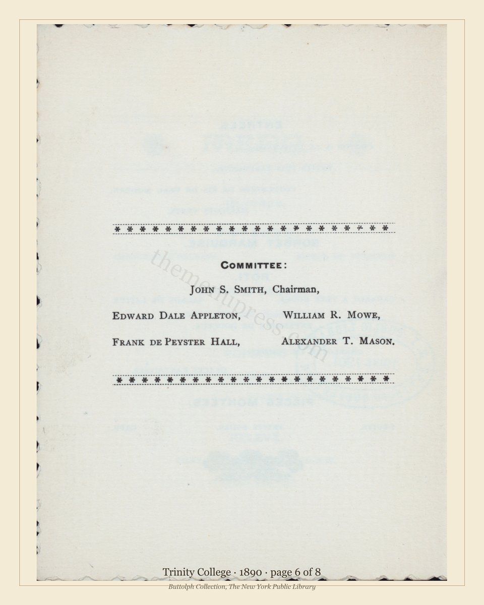 Vintage menu — page 6 of 8