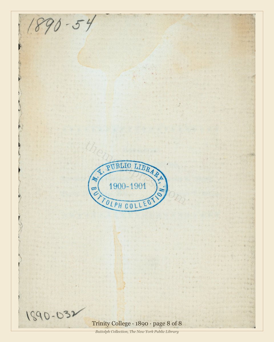 Vintage menu — page 8 of 8