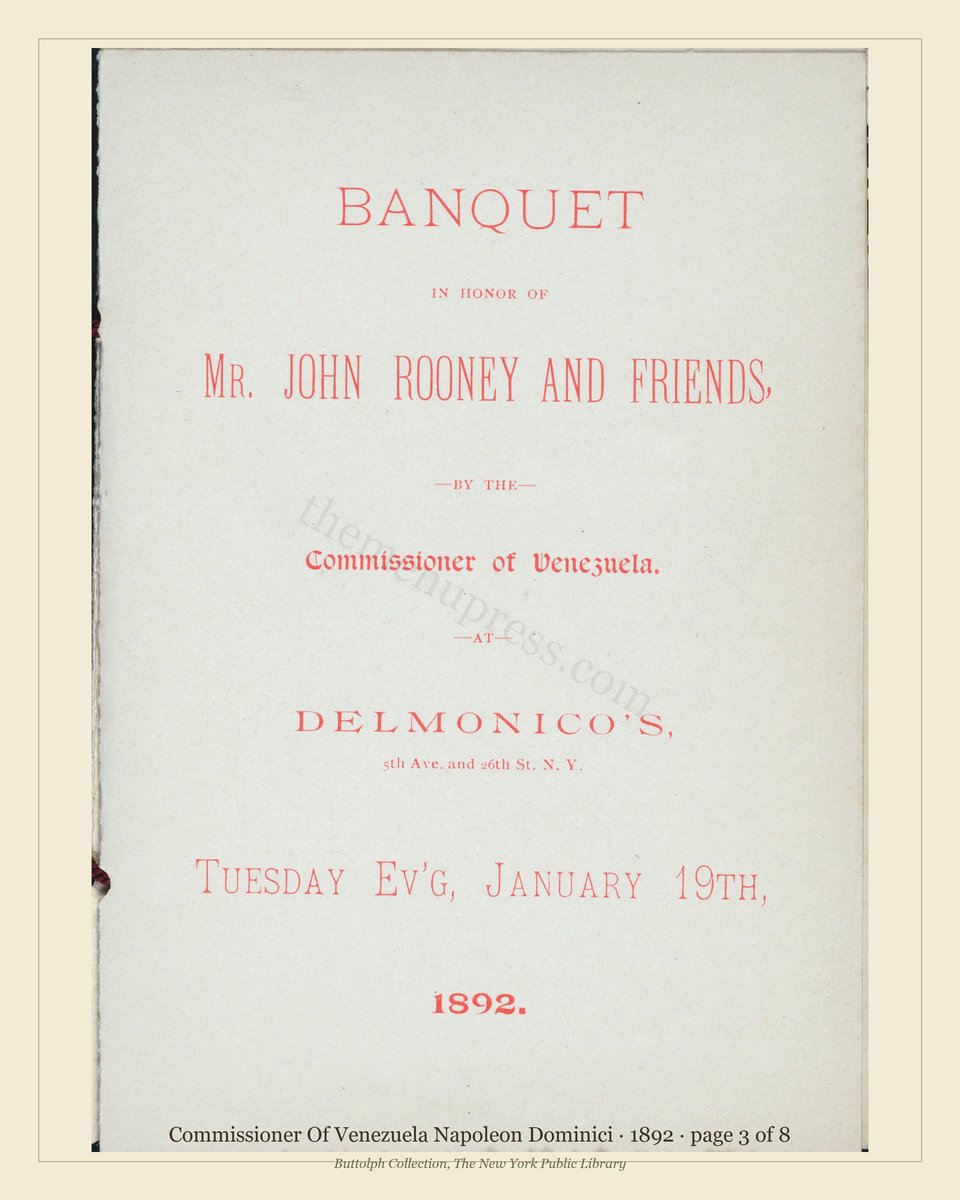 Vintage menu — page 3 of 8