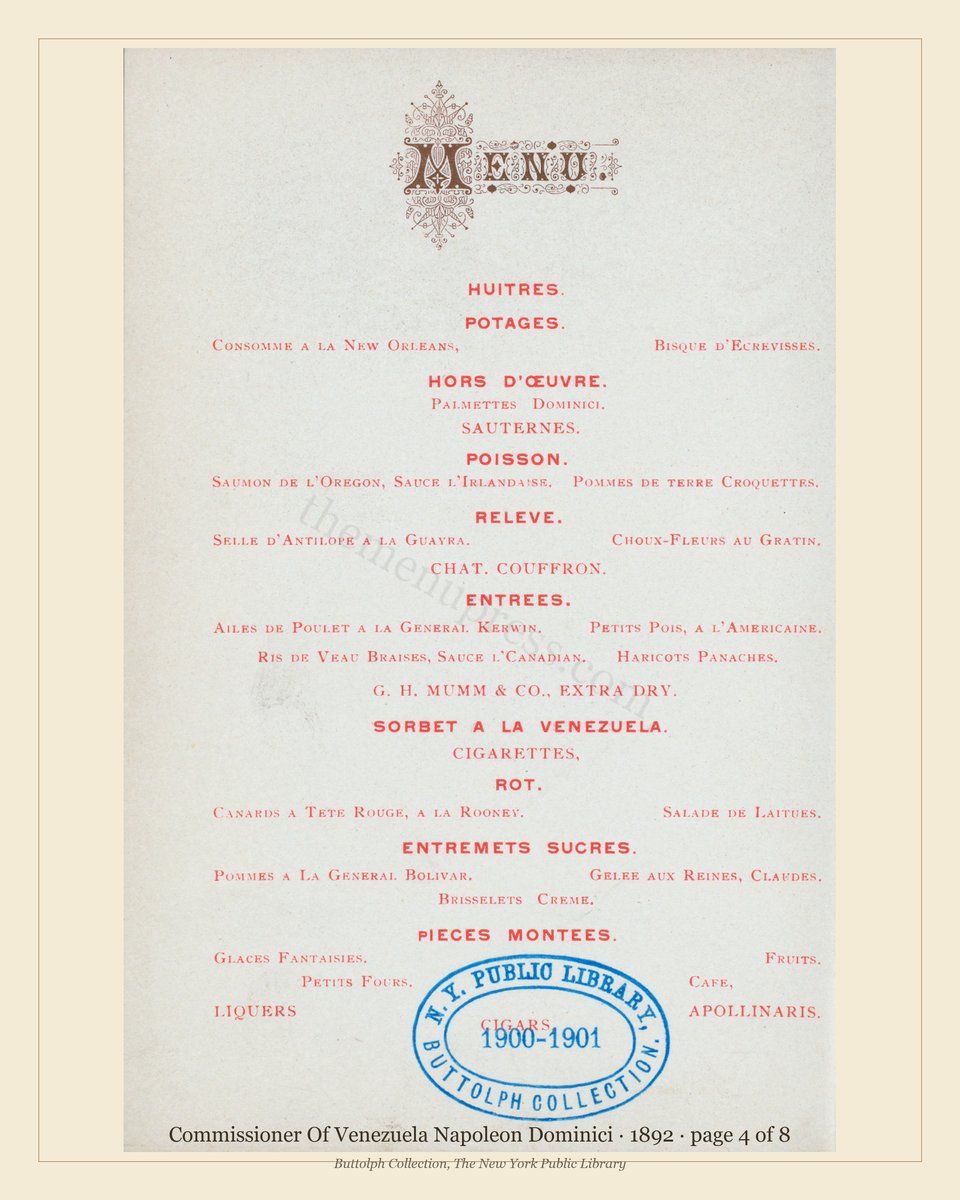 Vintage menu — page 4 of 8