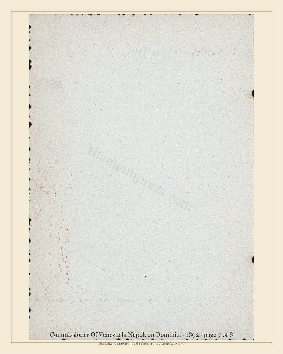 Vintage menu — page 7 of 8