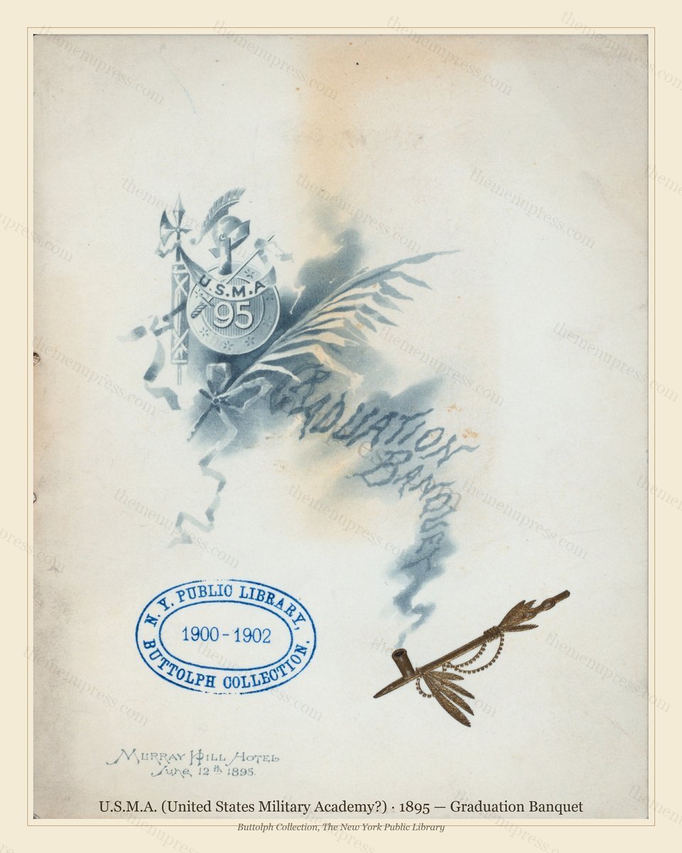 Vintage menu preview — 1895 Vintage Banquet Menu — U.S.M.A. (United States Military Academy, Manhattan
