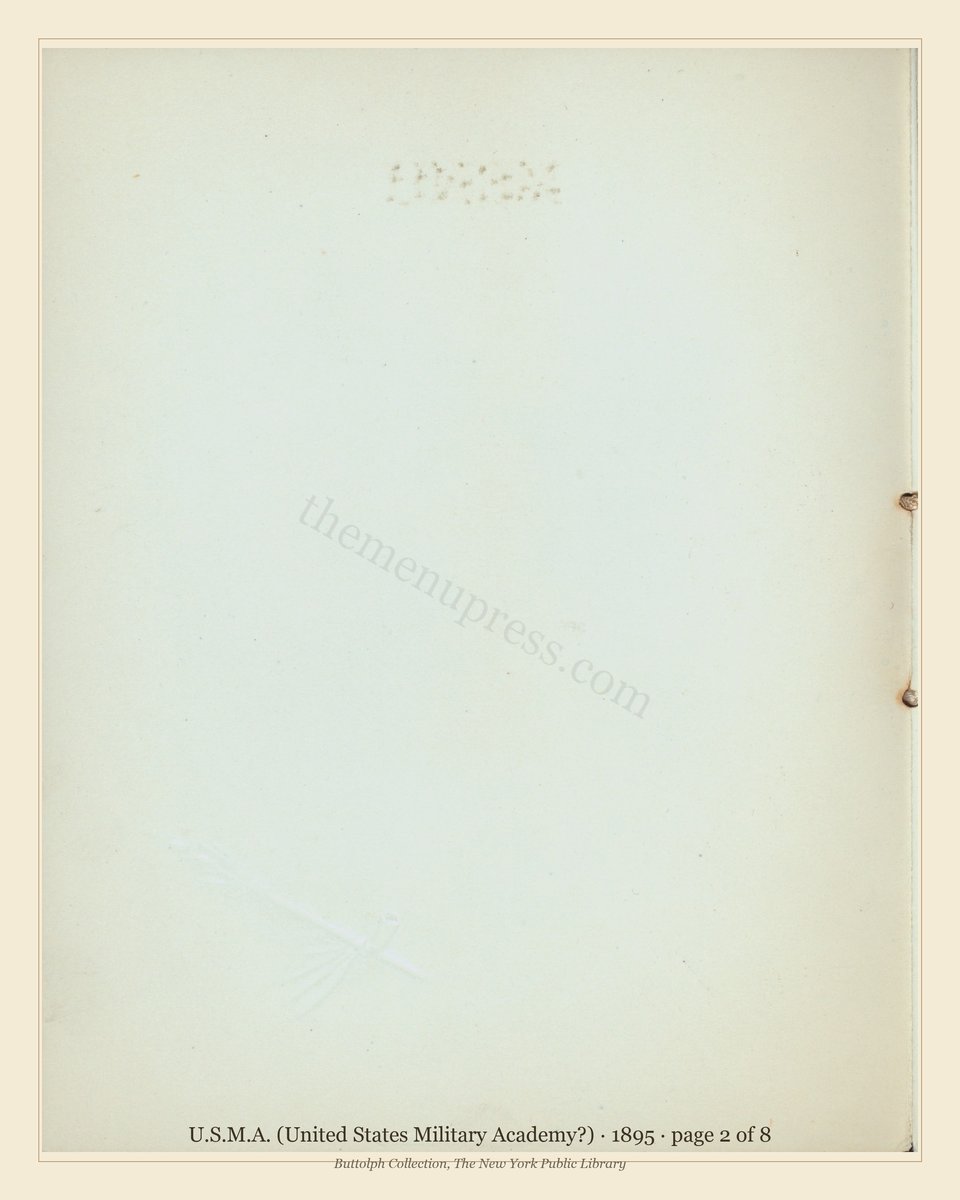 Vintage menu — page 2 of 8