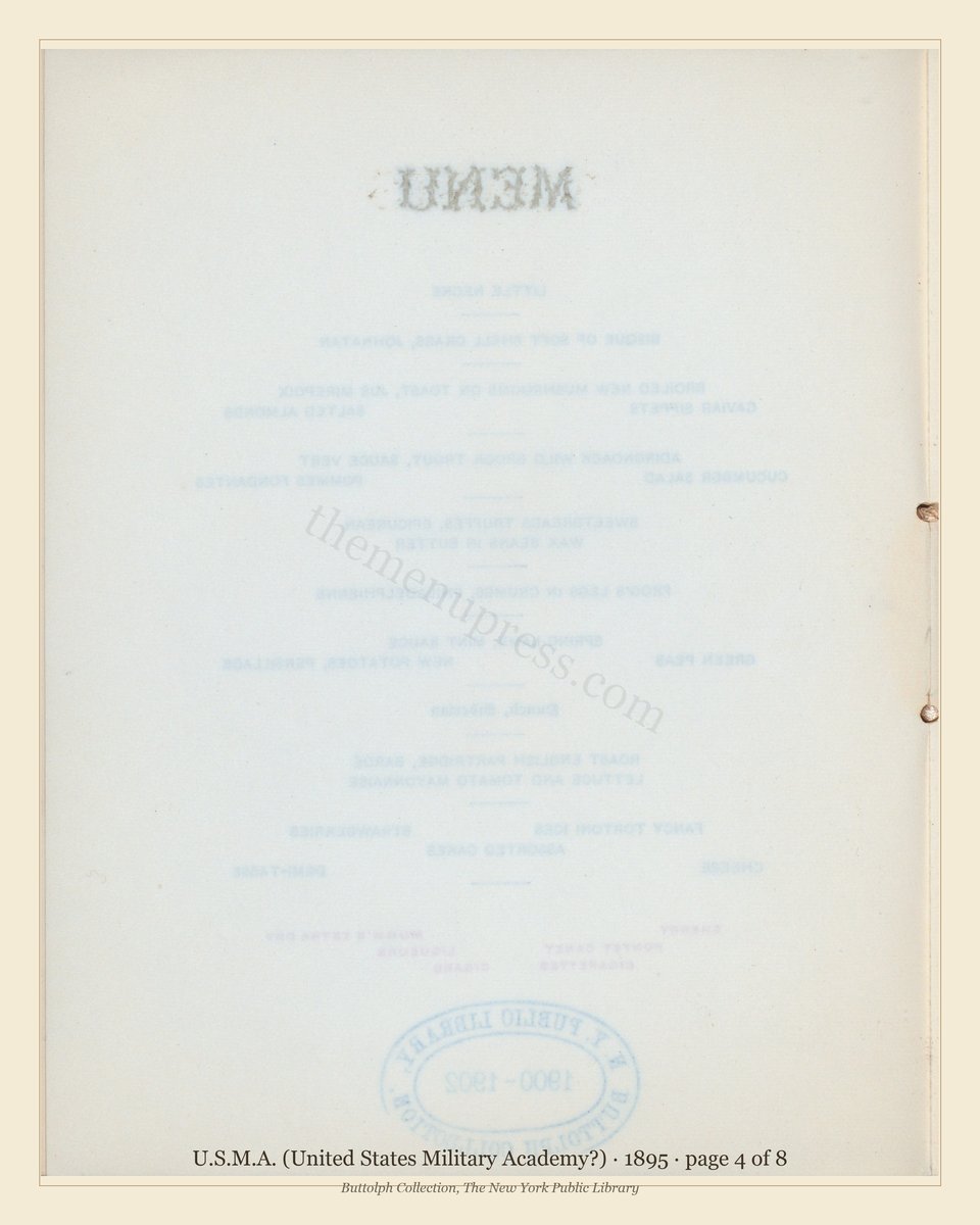 Vintage menu — page 4 of 8