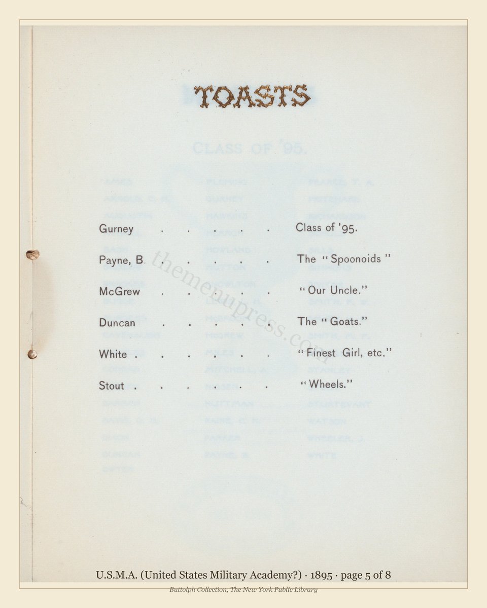 Vintage menu — page 5 of 8