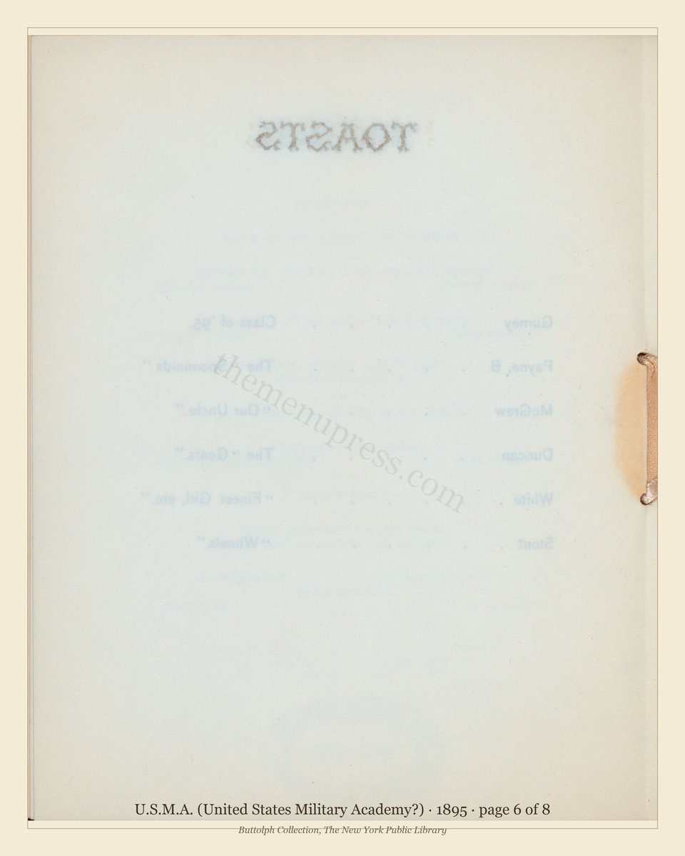 Vintage menu — page 6 of 8