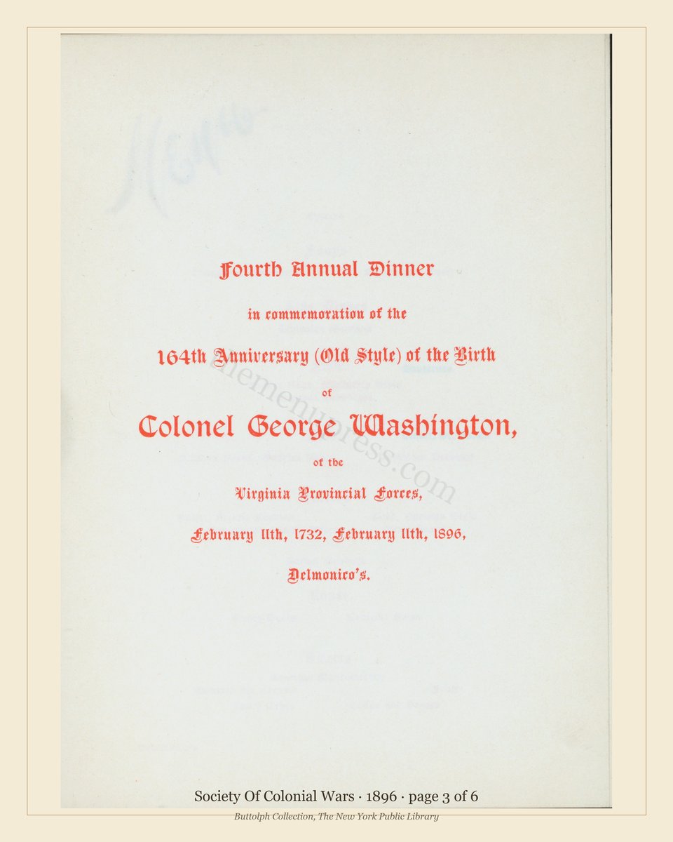 Vintage menu — page 3 of 6