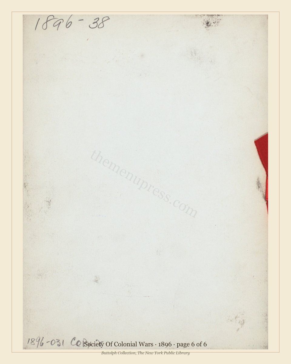 Vintage menu — page 6 of 6