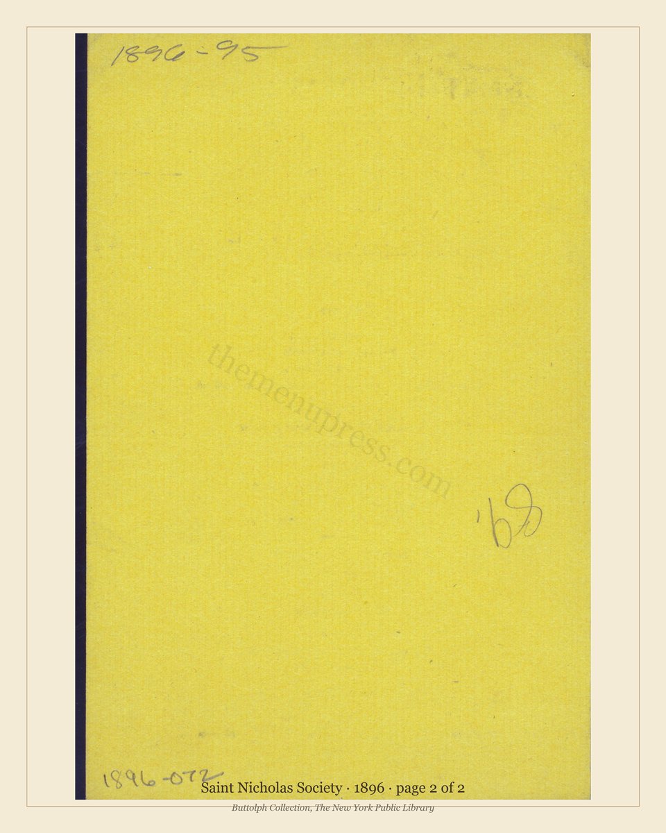 Vintage menu — page 2 of 2