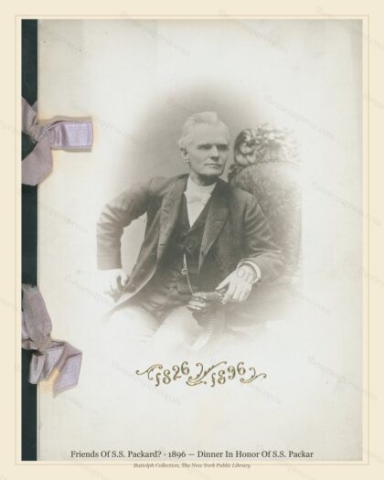Vintage menu preview — 1896 Vintage Dinner Menu — Friends of S.S. Packard?, Manhattan Gilded Age Banque