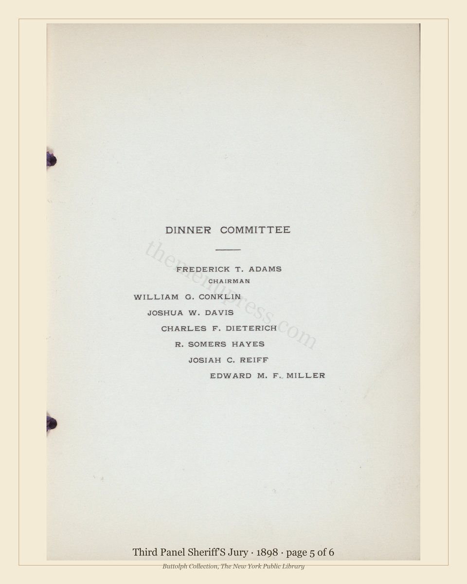 Vintage menu — page 5 of 6