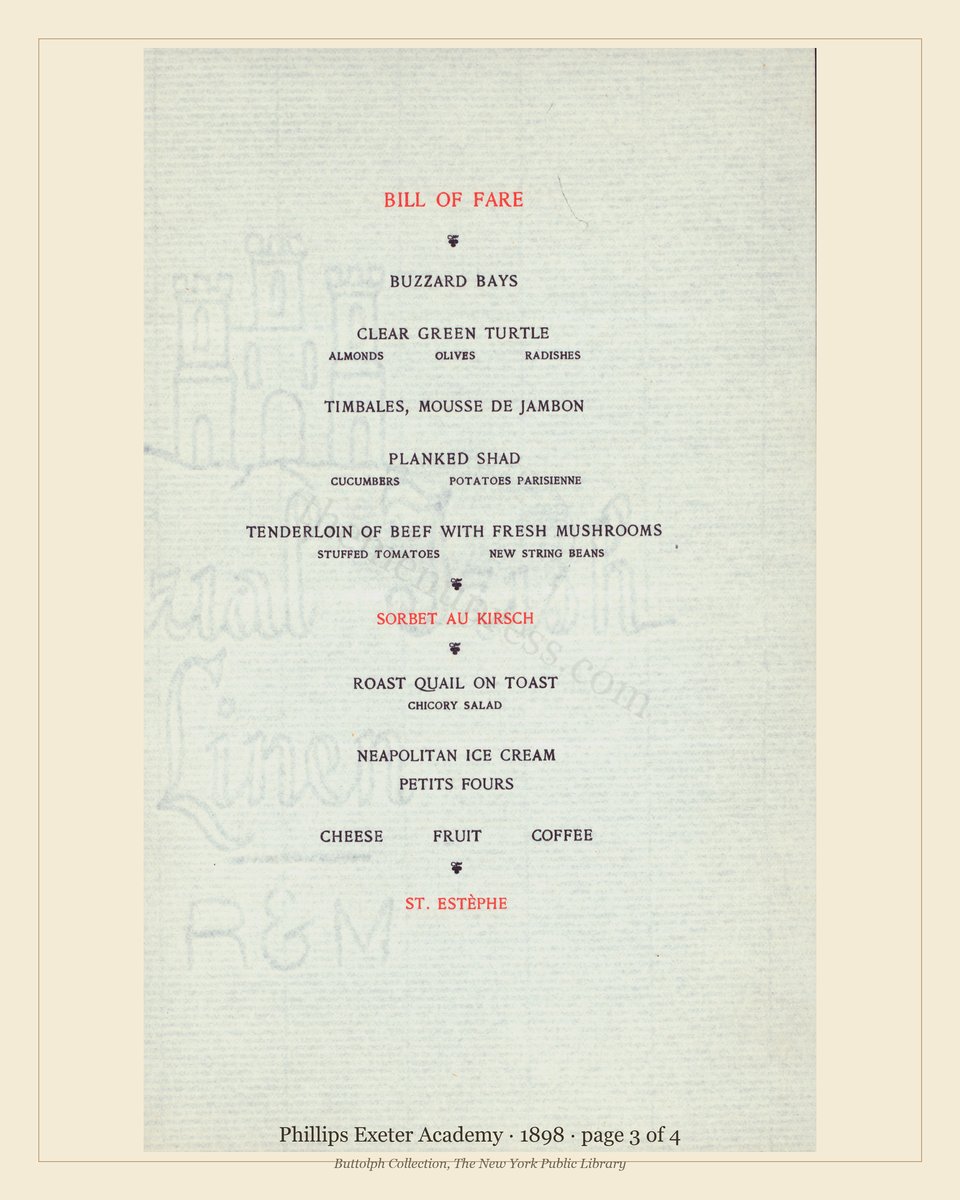 Vintage menu — page 3 of 4