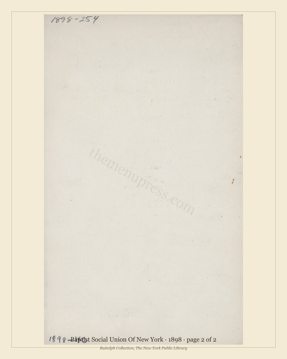 Vintage menu — page 2 of 2